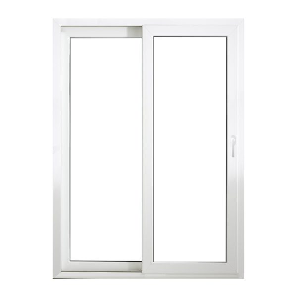 PVC SCHUIFRAAM 2 VLEUGELS SCHUIVEND WIT 2050 X 2500